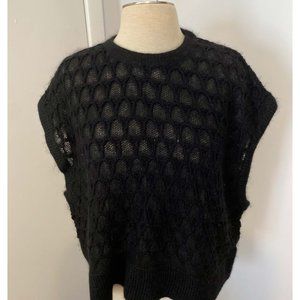 Helmut Lang Black Sweater Knit Tank/Vest Size Large